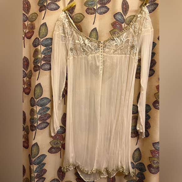 Vintage Free People Beaded Off-Shoulder Dress in Excellent Condition! Stunning! - Picture 11 of 16